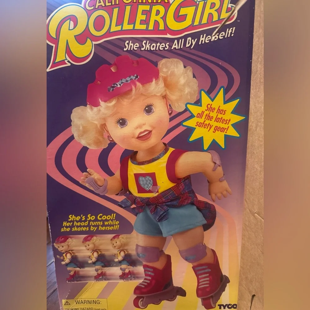 Vintage California Roller Blade Girl Blonde Doll in Box 90s Y2K Skate by Herself